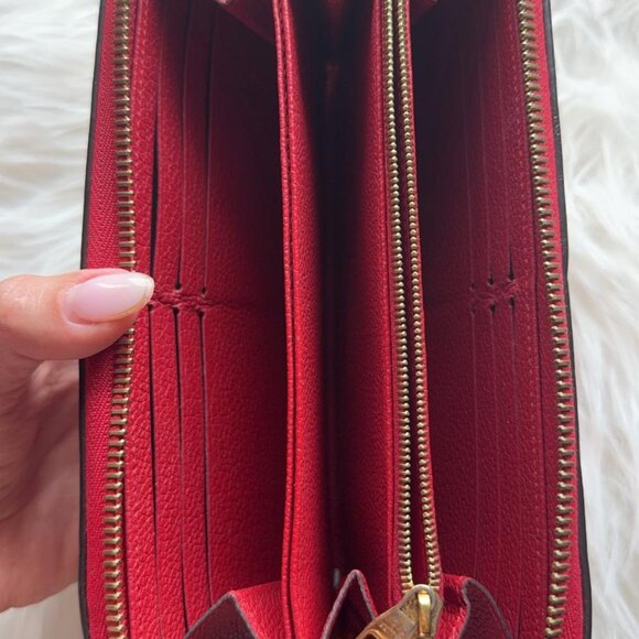 Louis Vuitton Red Zippy Wallet Monogram Empreinte Leather - Picture 4 of 5
